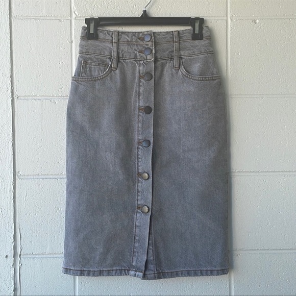 Authentic Maje denim gray skirt in size XS - Picture 2 of 12